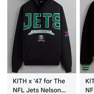 Black NFL Jets Hoodie KITH large